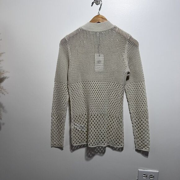 REISS Roni Open-Knit Jumper Pullover Sweater Crewneck in Natural Size S NWT - Picture 10 of 13